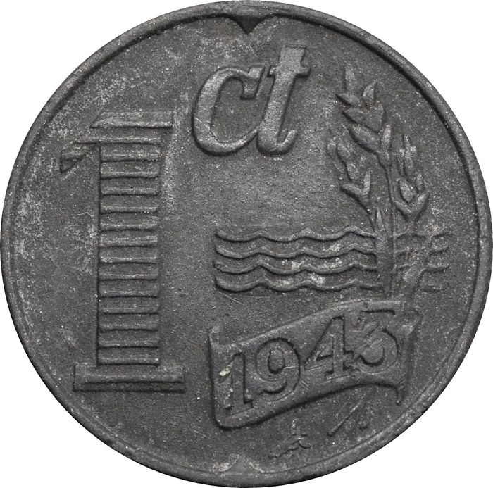 1 цент 1943 Нидерланды