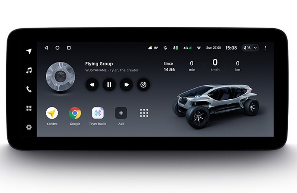 Магнитола Audi A4 (B8), A5 (8T) 2007-2016 (с джойстиком MMI) - Teyes LUX ONE ROUND монитор 12.3" 2K QLED на Android 10, CarPlay, 4G SIM-слот