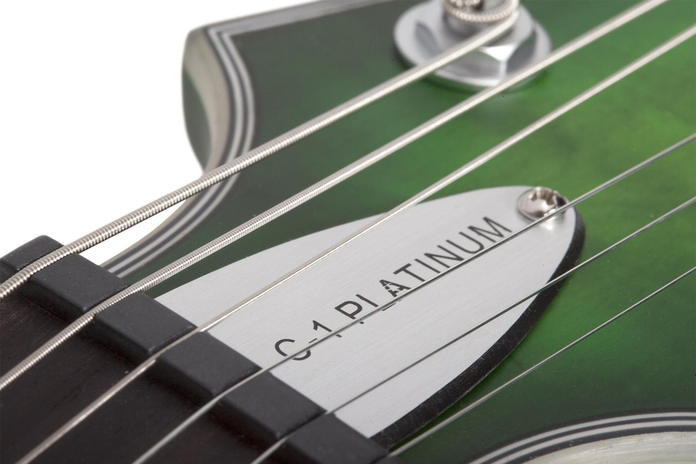 Schecter C-1 PLATINUM SATIN GREEN BURST