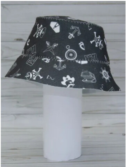 Шапка банная "Панама" с принтом "Пираты" войлок,ПП008