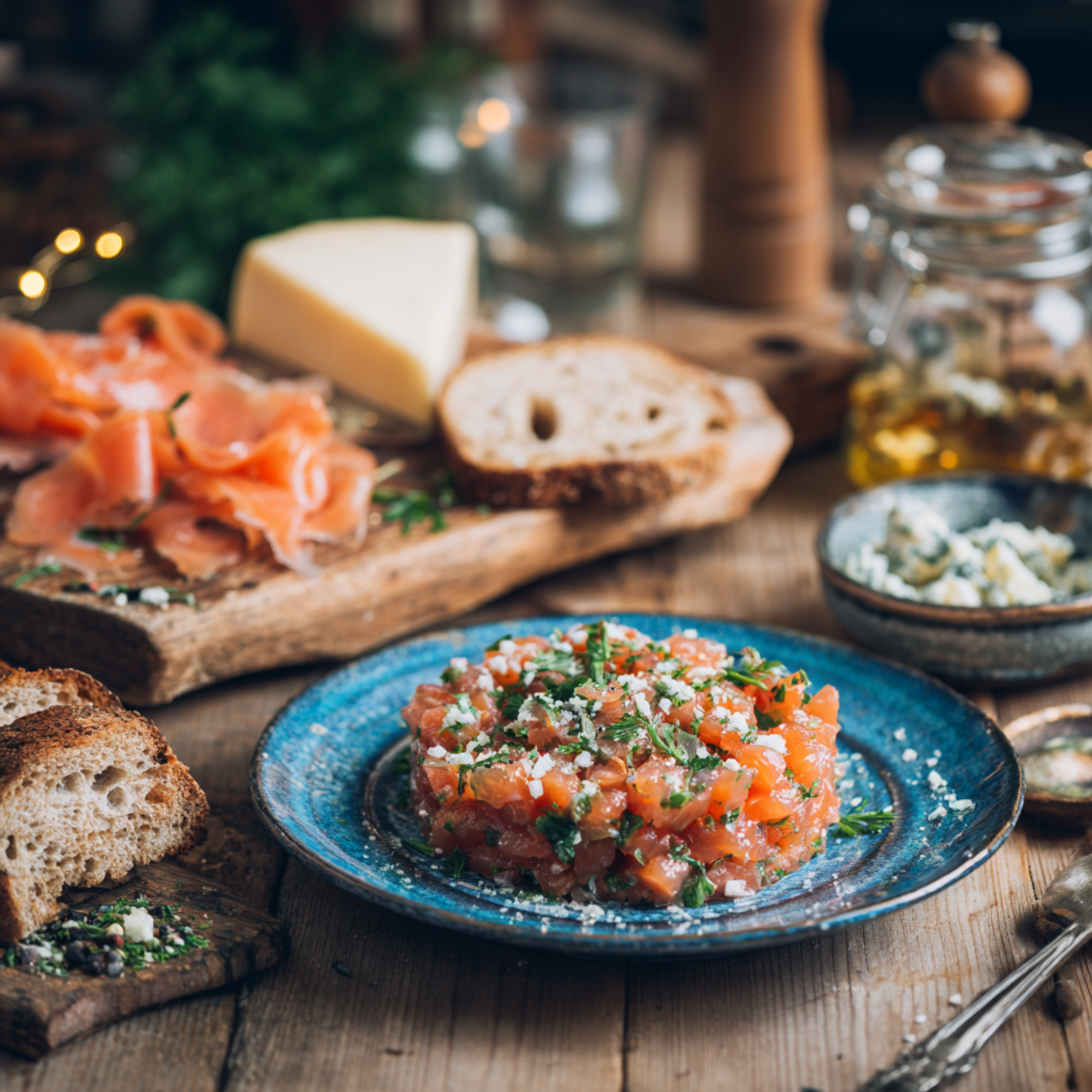 Тартар из лосося с сыром — быстро, вкусно, премиально