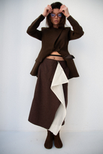 Юбка из шерсти с воланом GLORY