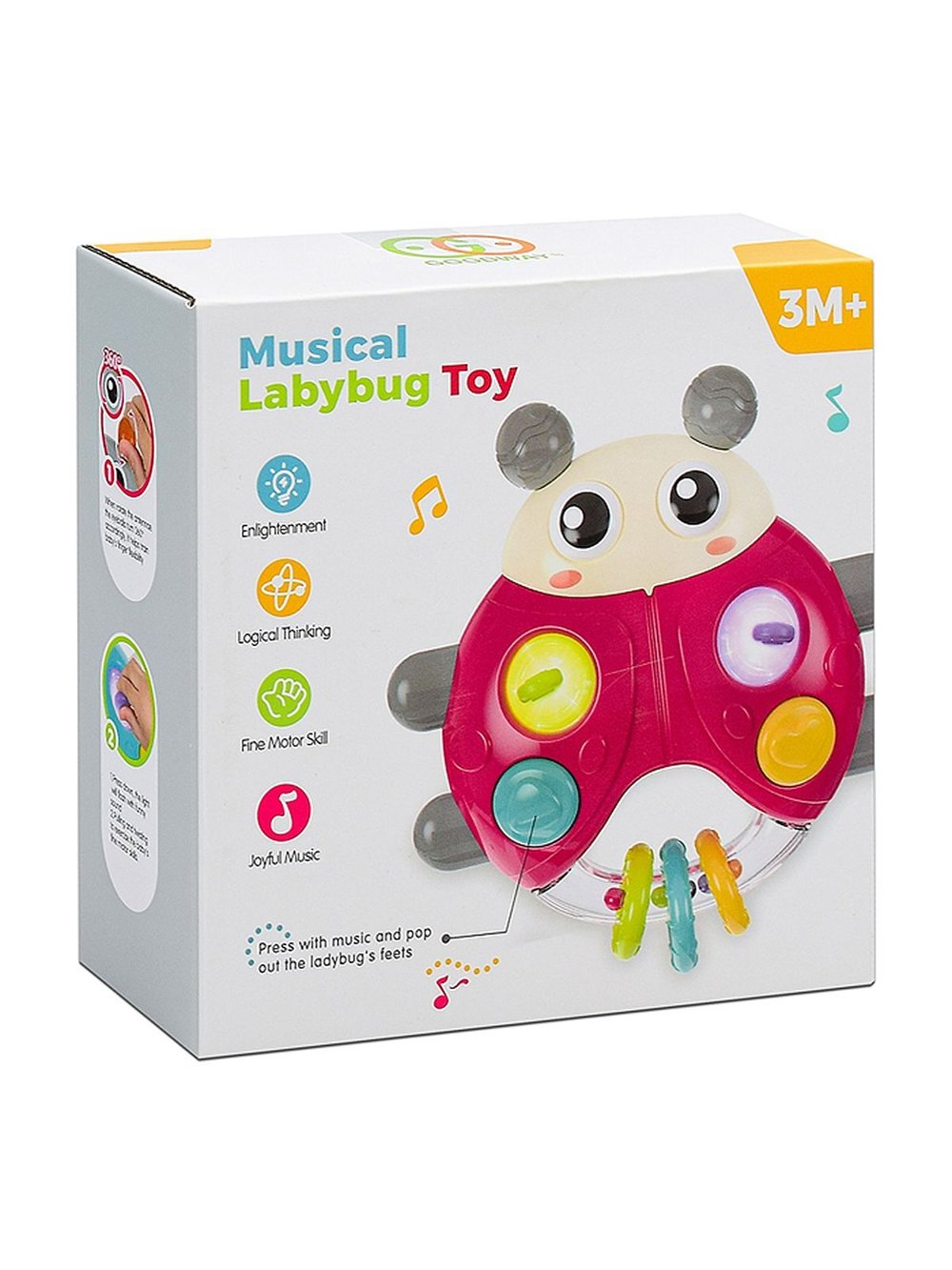 Игрушка развивающая-погремушка Веселый жук (G310)