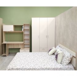 Кровать 1600 Салоу (дуб сонома/перламутр), МФ 1+1