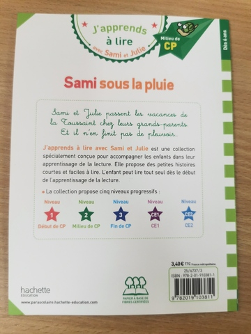 J'apprends a lire avec Sami et Julie CP Niveau 2: Sami sous la pluie