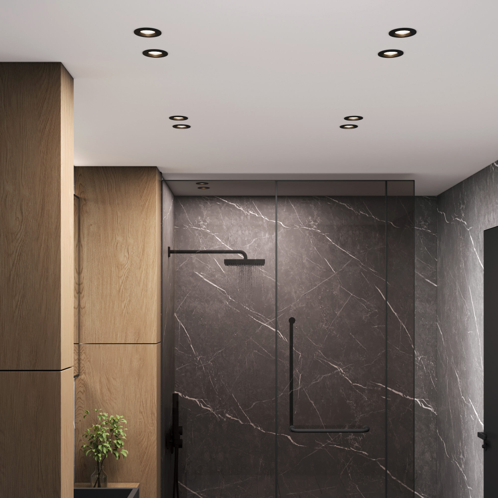 Светильник встраиваемый City GU10 черный IP44 25060/01