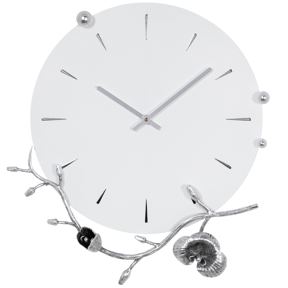 Часы настенные Орхидея Виви Айс Античное серебро