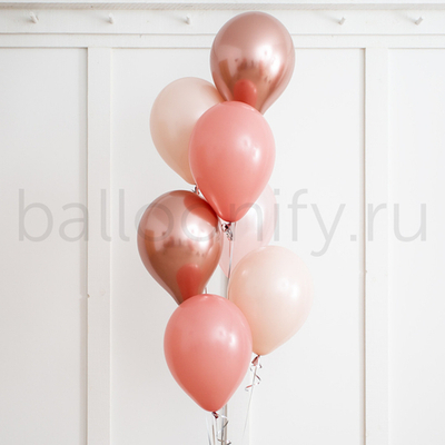 Фонтан шаров "Розовое золото"