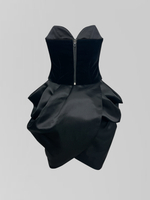 Костюм Bisher из корсета без лямок на молнии и атласной юбки с защипами