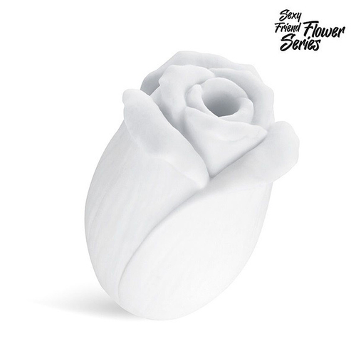 Белый нереалистичный мастурбатор 15см в форме бутона цветка Bior Toys Sexy Friend Flower White Rose SF-70285
