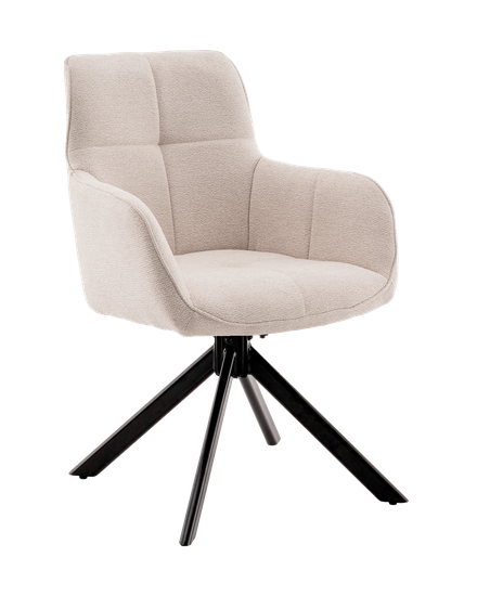 Стул обеденный Edme крутящийся, кремовый