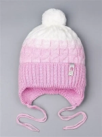 Шапка для девочки осенняя с завязками