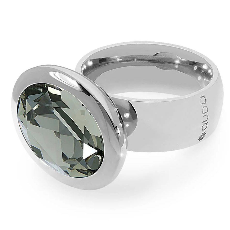 Кольцо Qudo TIVOLA big S black diamond 18.5 мм 632024/18.5 BW/S