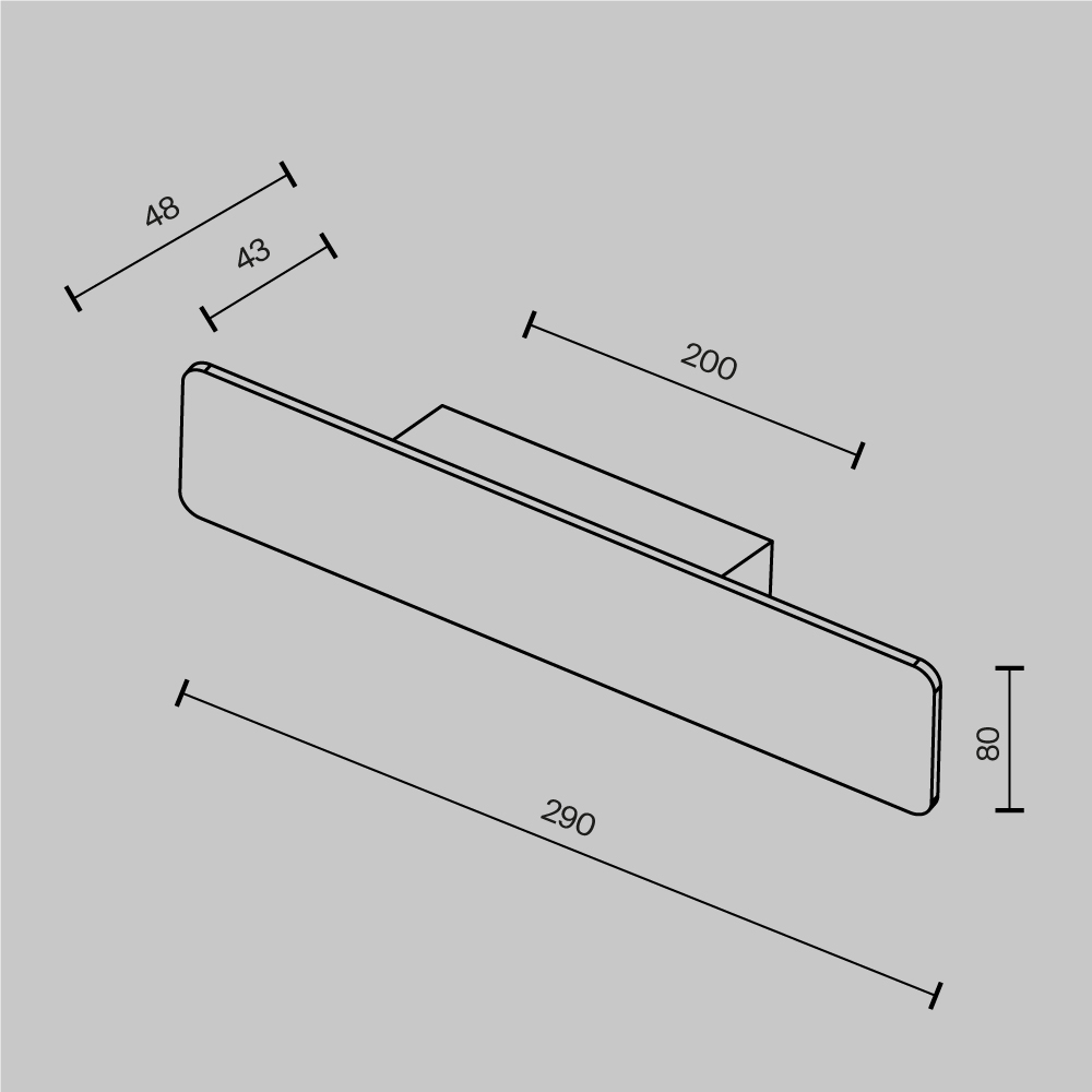 Настенный светильник (бра) Maytoni C80WL-10W3K-B