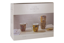 Набор кружек 4шт 0.375л Casa Domani Климт