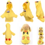 Кофта - толстовка с капюшоном для собак мелких пород «МОДНЫЙ БРО», цыплёнок, размер S (17*21*26см) Ultramarine