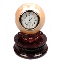 Часы "Шар" янтарь