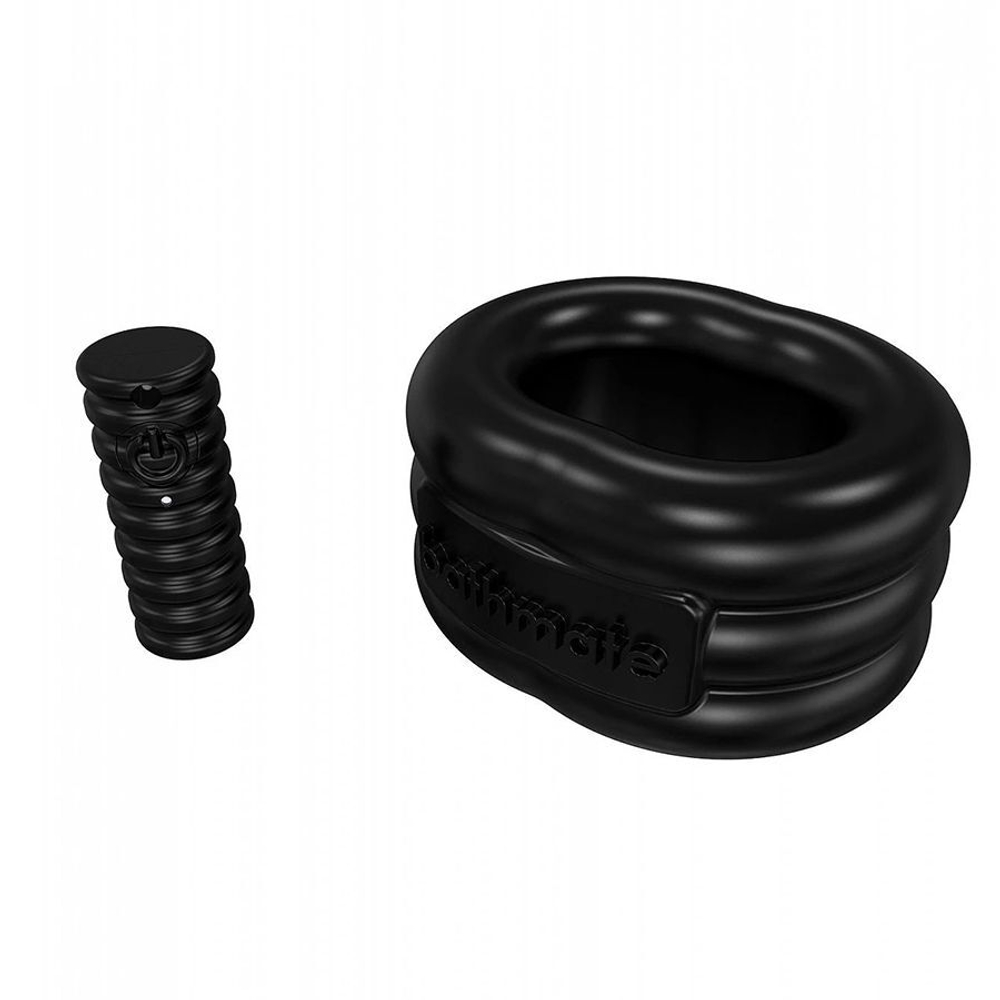 Чёрное эрекционное виброкольцо Stretch (Цвет: черный)