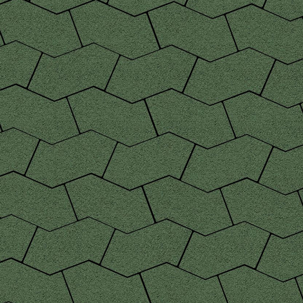 Тротуарная плитка S-ФОРМА 172х94х100мм Гранит Зеленый