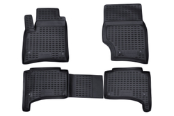 Коврики в салон для VW Touareg (I, Ir) 2002-2010, 4 шт., под штатный круглый крепеж (полиуретан, серые) NLC.51.01.211K