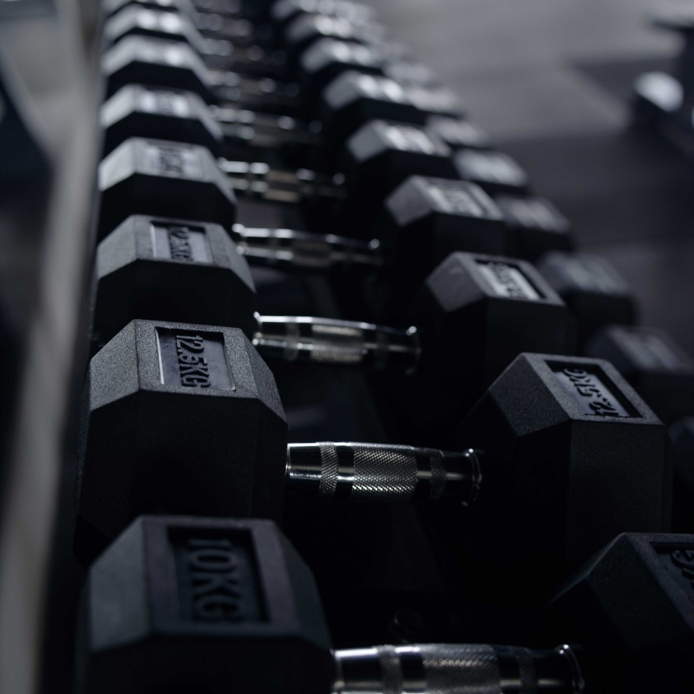 Гантель гексагональная обрезиненная PROFI-FIT 15 кг