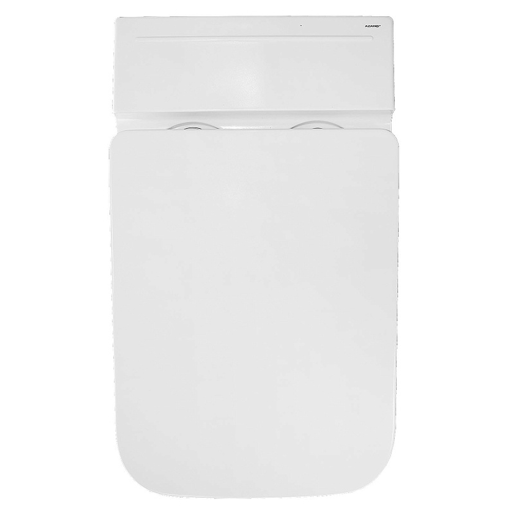 Унитаз импульсный Azario 360х590х380 подвесной, квадратный, быстросъемное сиденье микролифт, монтажная рама в комплекте (AZ-101C)