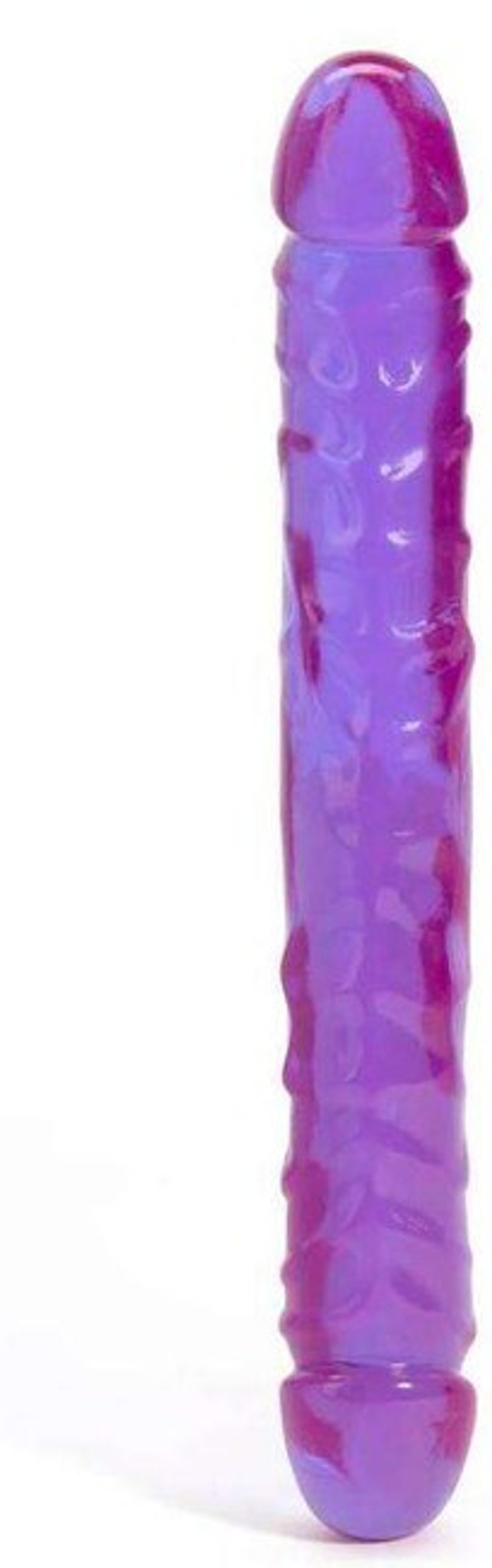 Фаллоимитатор двухголовый 12 фиолетовый Crystal Jellies 12 Jr. Double Dong - Purple (Цвет: фиолетовый)