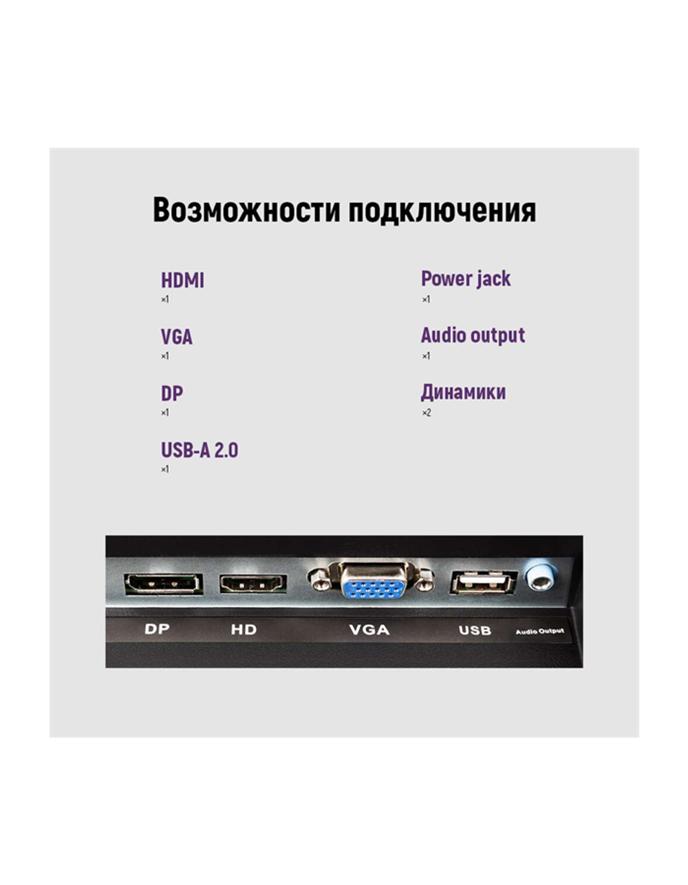 Монитор IRBIS SMARTVIEW 27 LED Monitor 1920x1080, 16:9, IPS, 250 cd/m2, 1000:1, 3ms, 178°/178°, VGA, HDMI, DP, USB, Audio output, 75Hz, Speak, Tilt, VESA,  для mini ПК, внутр. бп, Black 3y (China)