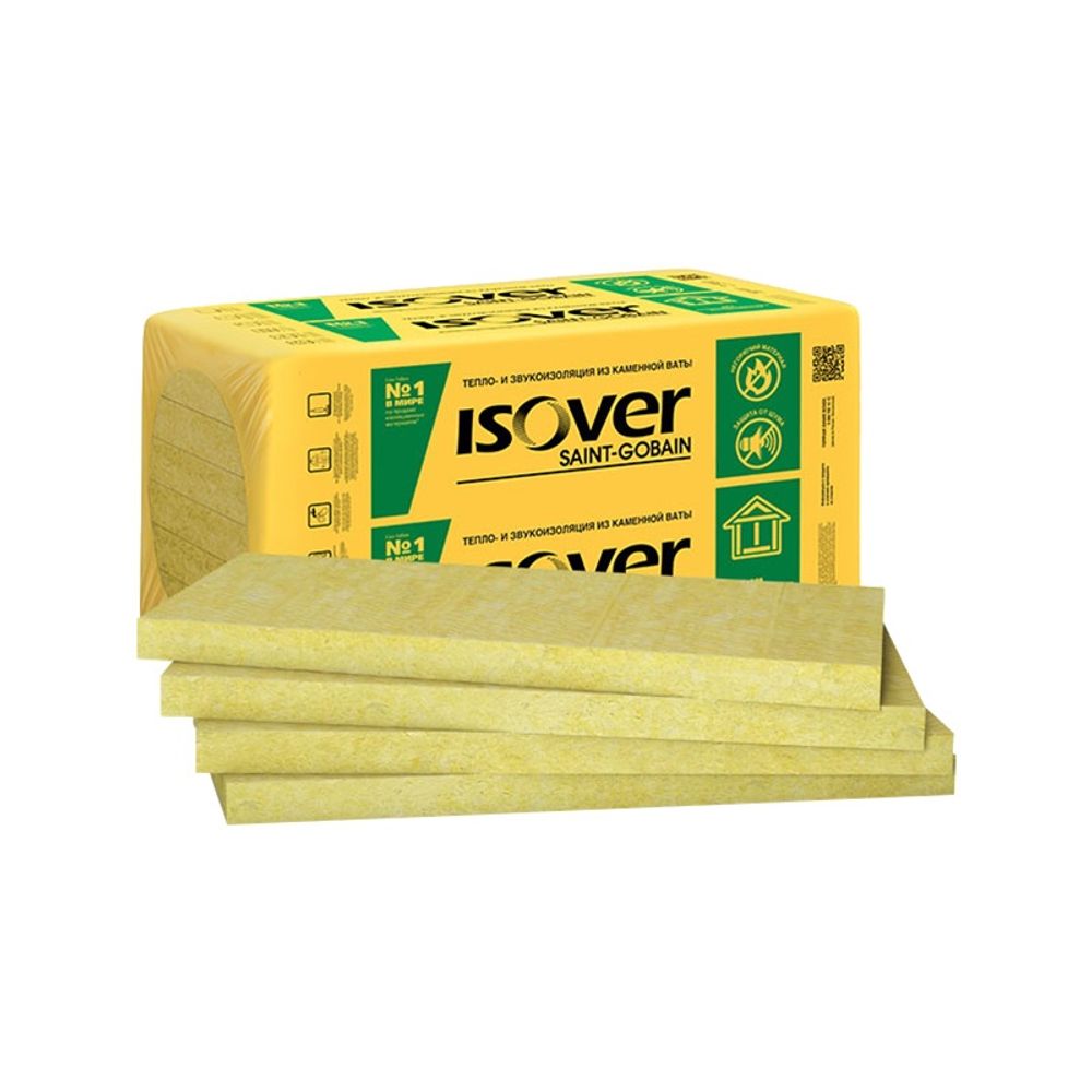 Утеплитель Изовер Фасад (1,0х0,6) 100 мм. (уп.3шт./0,180 куб.м.1,80м2)