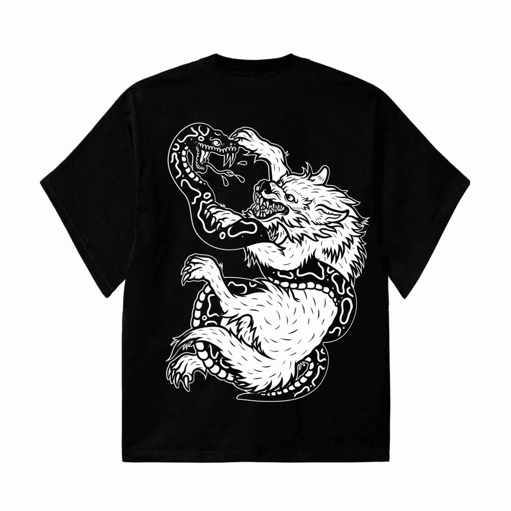 Футболка Подполье Волк Черная