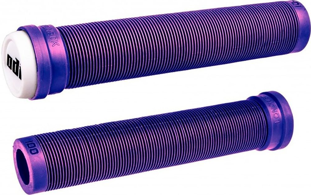 Грипсы SOFT 160мм, фиолетовые с пластик грипстопами, БЕЗ ФЛАНЦЕВ.SLX Longneck F01SXIP
