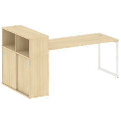 Метал Систем Куатро Стол письменный с шкафом-купе на О-образном м/к 40БО.РС-СШК-3.5 Т