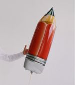 Шар-фигура, фольга, "Карандаш" (Веселая затея), 31"/80 см, инд. уп. (БГ-30)