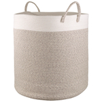 Корзина для хранения iben, D50х54 см, кремовая/светло-бежевая