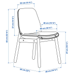 Стул - VEDBO IKEA/ВЕДБО ИКЕА, 83х49х56 см, серый