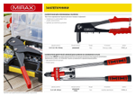 Заклёпочник ручной для заклепок из алюминия и стали MIRAX 3.2-4.8 мм, 420 мм/двуручный силовой