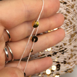 GLAMOUR Хлопок, пайетки, 240м/100гр. Светлый-светлый беж, золотые пайетки.