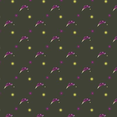 Листик на тёмном и блики (мелкий)