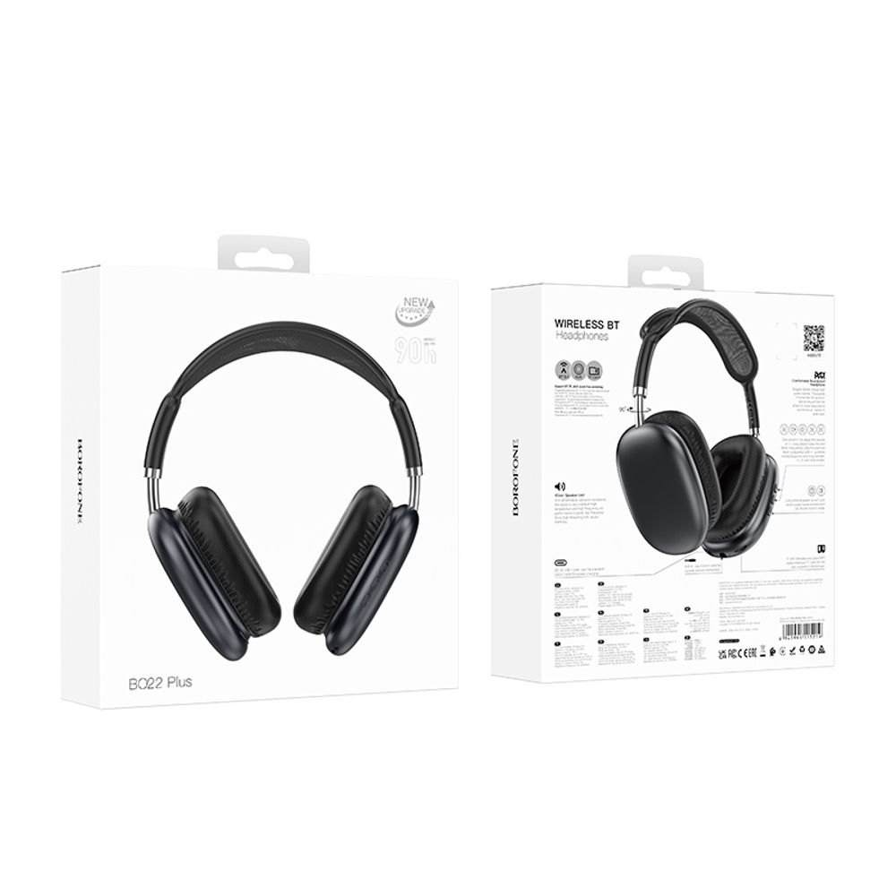 Полноразмерные Bluetooth наушники BOROFONE BO22 Plus (черный)