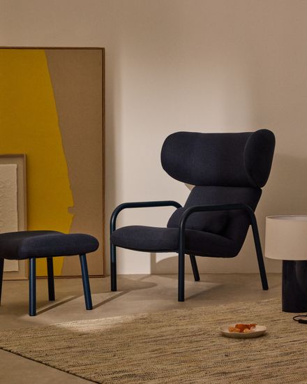 Кресло Inari синее из стали и полиэстра Испания