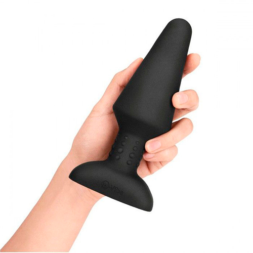 Большая черная вибропробка с эффектом римминга 16см b-Vibe Rimming Plug XL BV-016-BLK