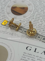 Запонки "Глаз" со стразом Скиап. (пара)