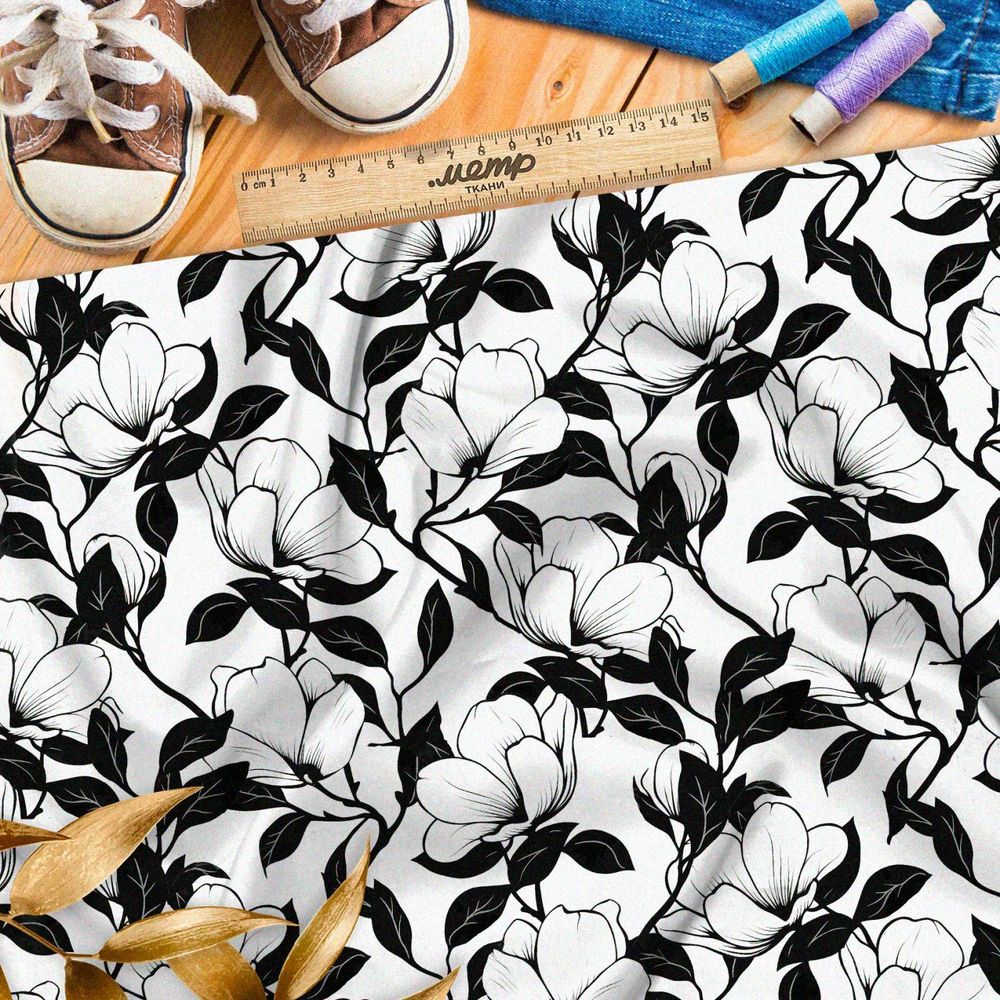 Ткань Барби черно-белые иллюзии