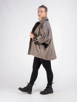 Куртка кожаная из натуральной кожи оверсайз Турция