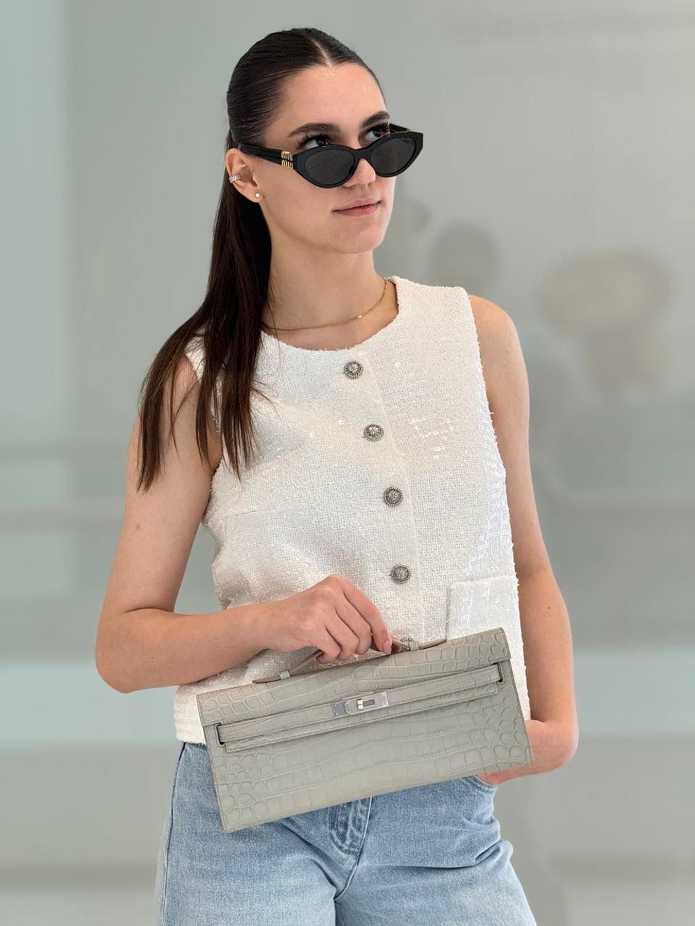 Сумка Hermes из кожи крокодила
