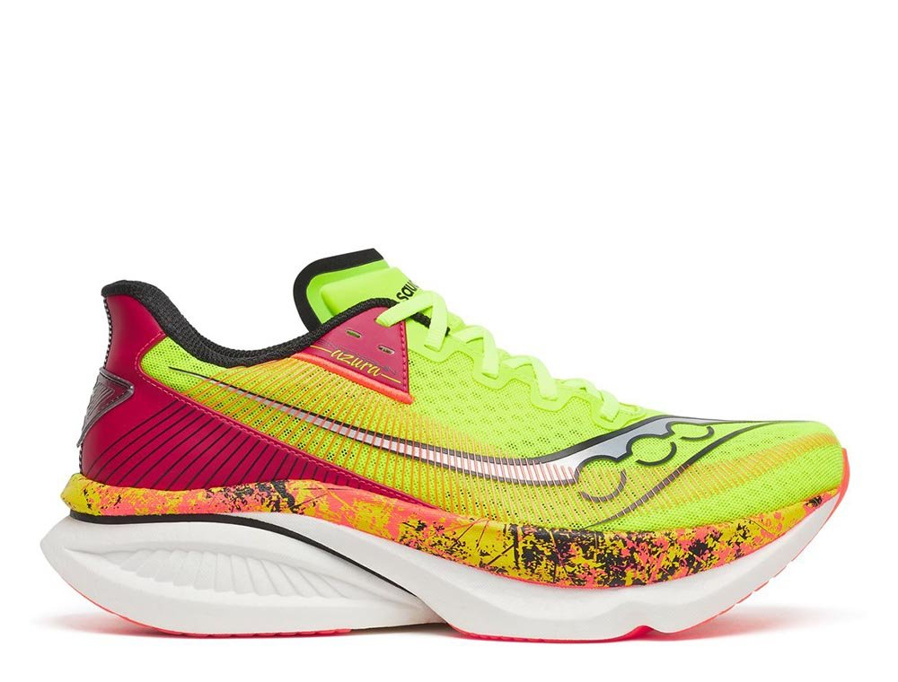 Мужские беговые кроссовки Saucony Endorphin Azura M лаймово-оранжевые