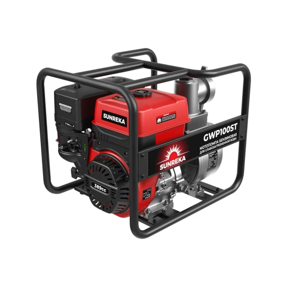 SUNREKA GWP100ST мотопомпа бензиновая 13 л.с, 1600 л/мин, диаметр 100 мм, 215003