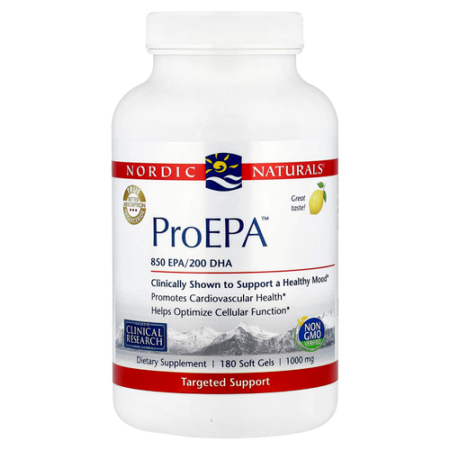 Nordic Naturals, ProEPA™, со вкусом лимона, 180 капсул