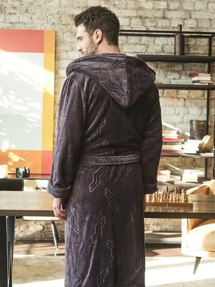Халат мужской DOMINIC с капюшоном Антрацит &quot;Polens&quot;