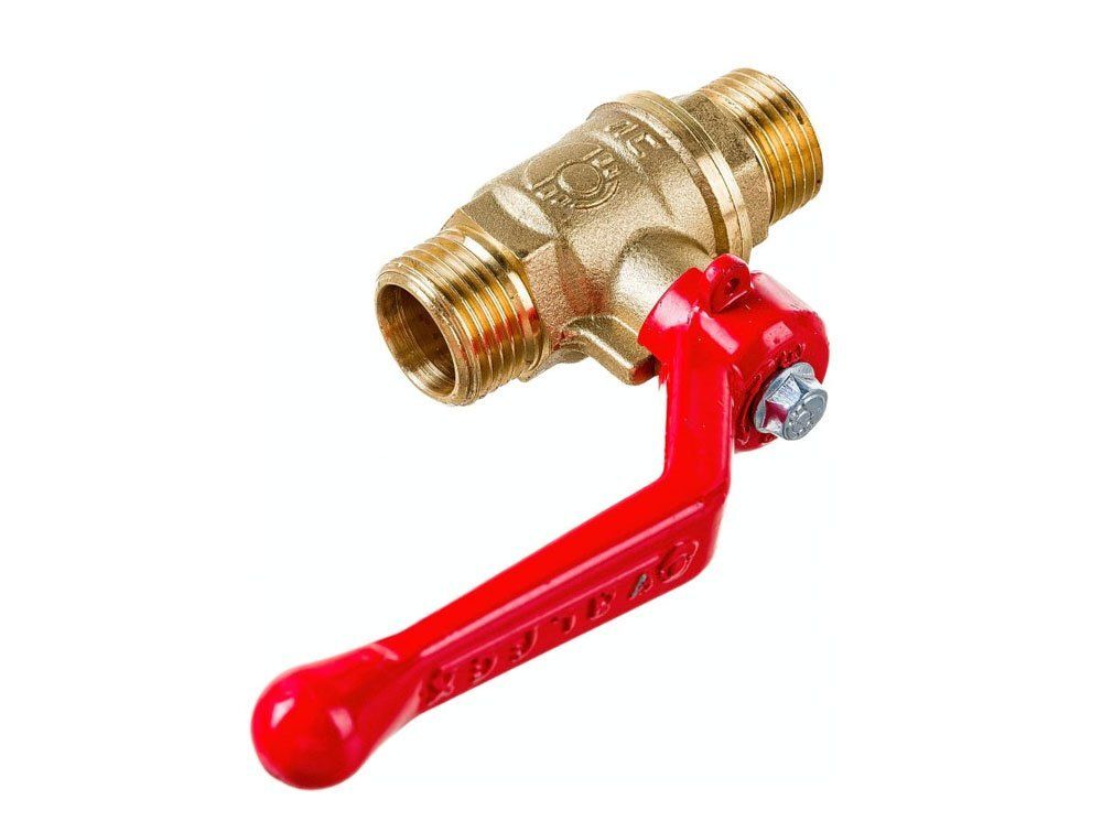 Кран шаровый 1/2 н-н рычаг НИКЕЛЬ VALFEX